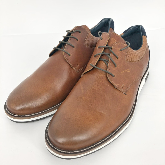 HAWKER RYE Men\'s Maverick Oxford Shoes 12 Brown Lace Up Leather Stitchfix NWOB
